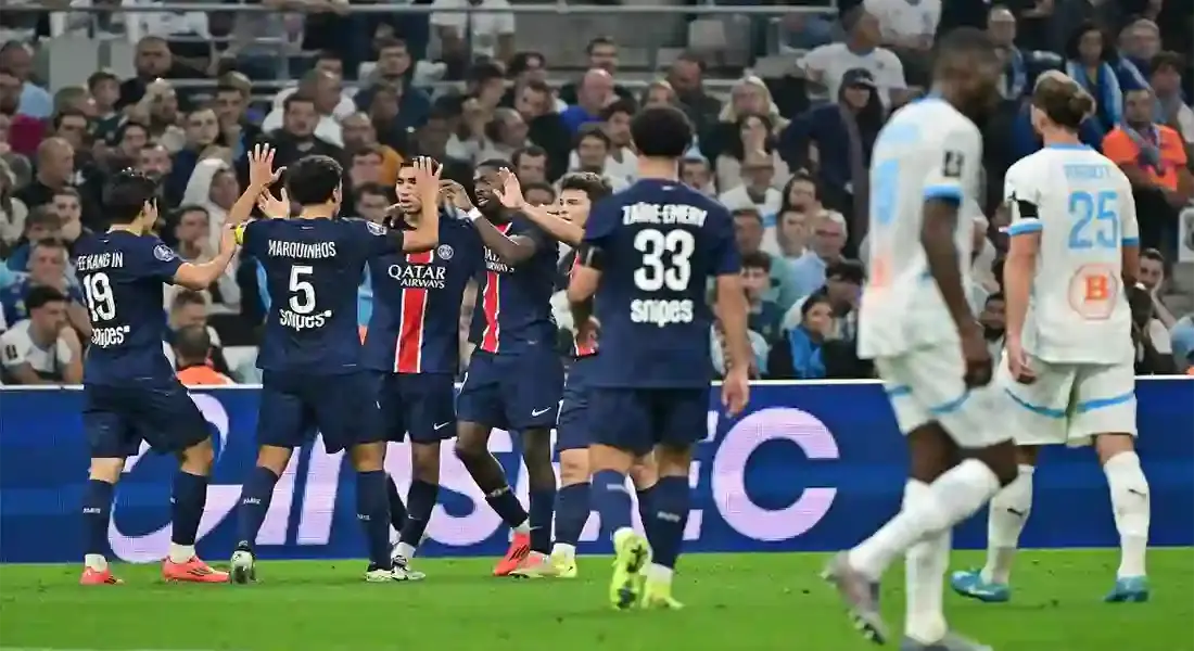 PSG Écrase l’OM en Première Mi-Temps : Victoire 3-0 au Vélodrome – Vidéo